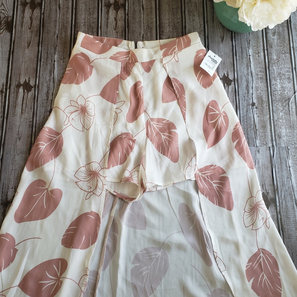 Charlotte Russe Flowy Romper Maxi